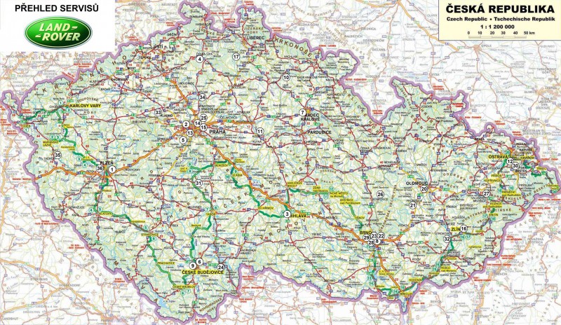 servis Land Rover mapa A4.jpg (1.04 MiB) Zobrazeno 21800 x Mapa servisů LR
