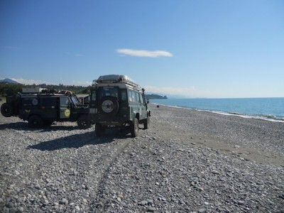 kemp na plazi u Batumi